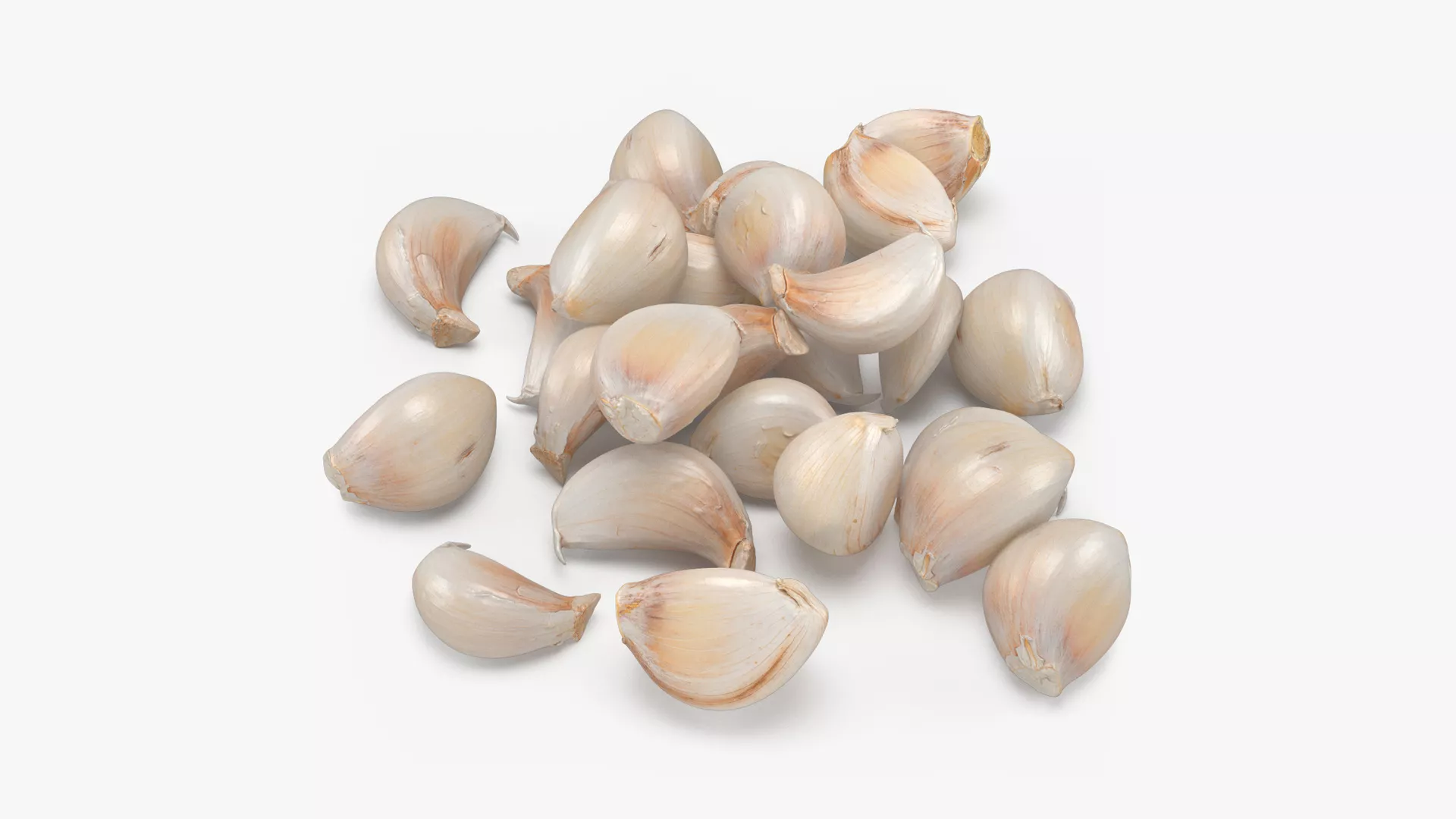Garlic Clove Pile Low-poly 3D model