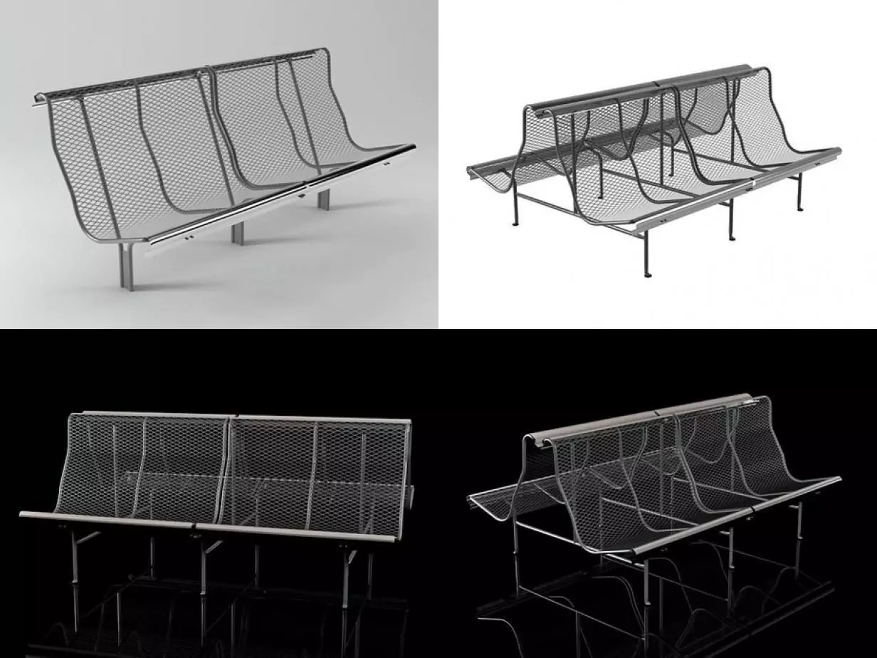Catalano Bench 3D model_2