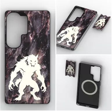 Werewolf Creature Magnetic Protective Case 3D print model