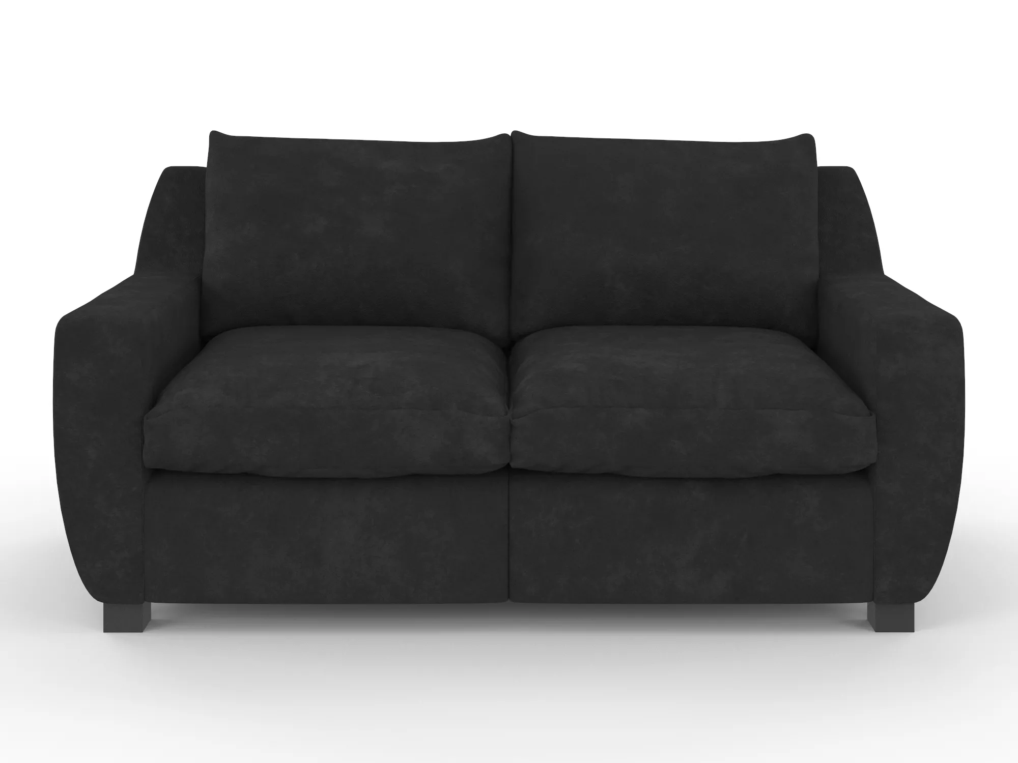 Modern 2-Seater Upholstered Sofa Low-poly 3D model