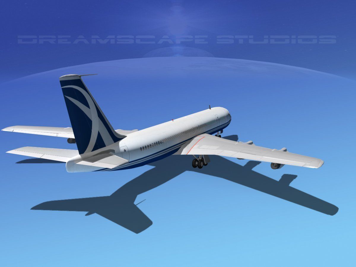 Boeing 707 Corporate 7 3D model_6