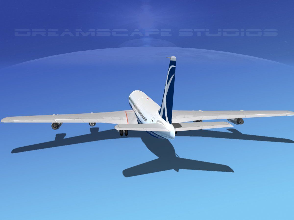 Boeing 707 Corporate 7 3D model_5
