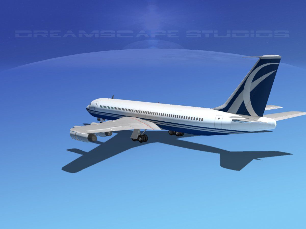 Boeing 707 Corporate 7 3D model_4