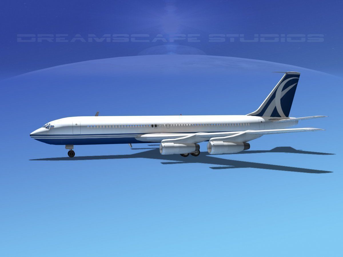 Boeing 707 Corporate 7 3D model_3
