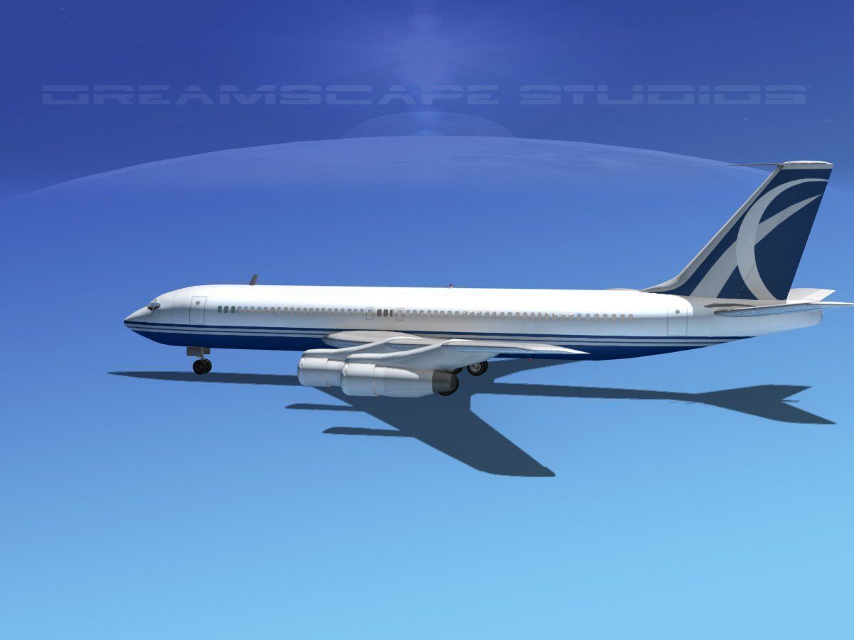 Boeing 707 Corporate 7 3D model_2
