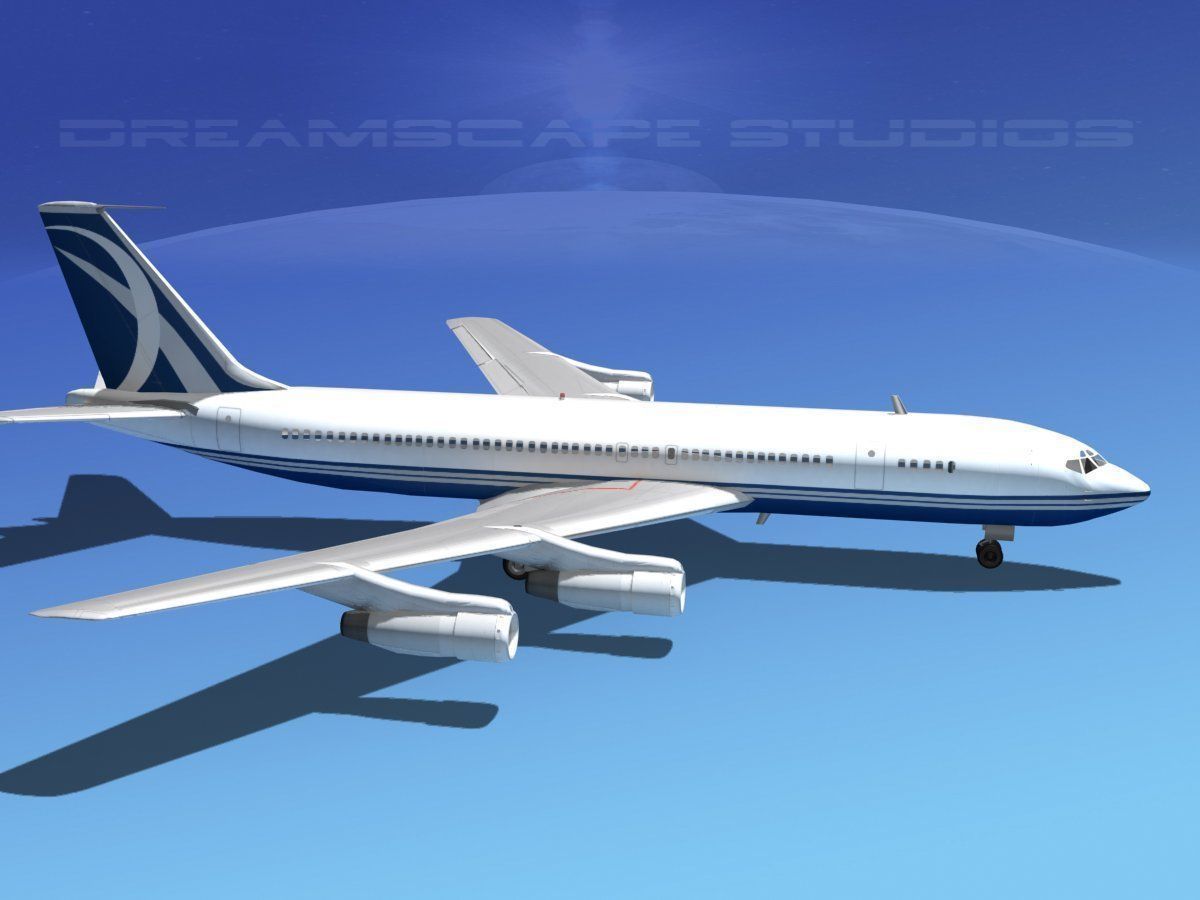 Boeing 707 Corporate 7 3D model_8