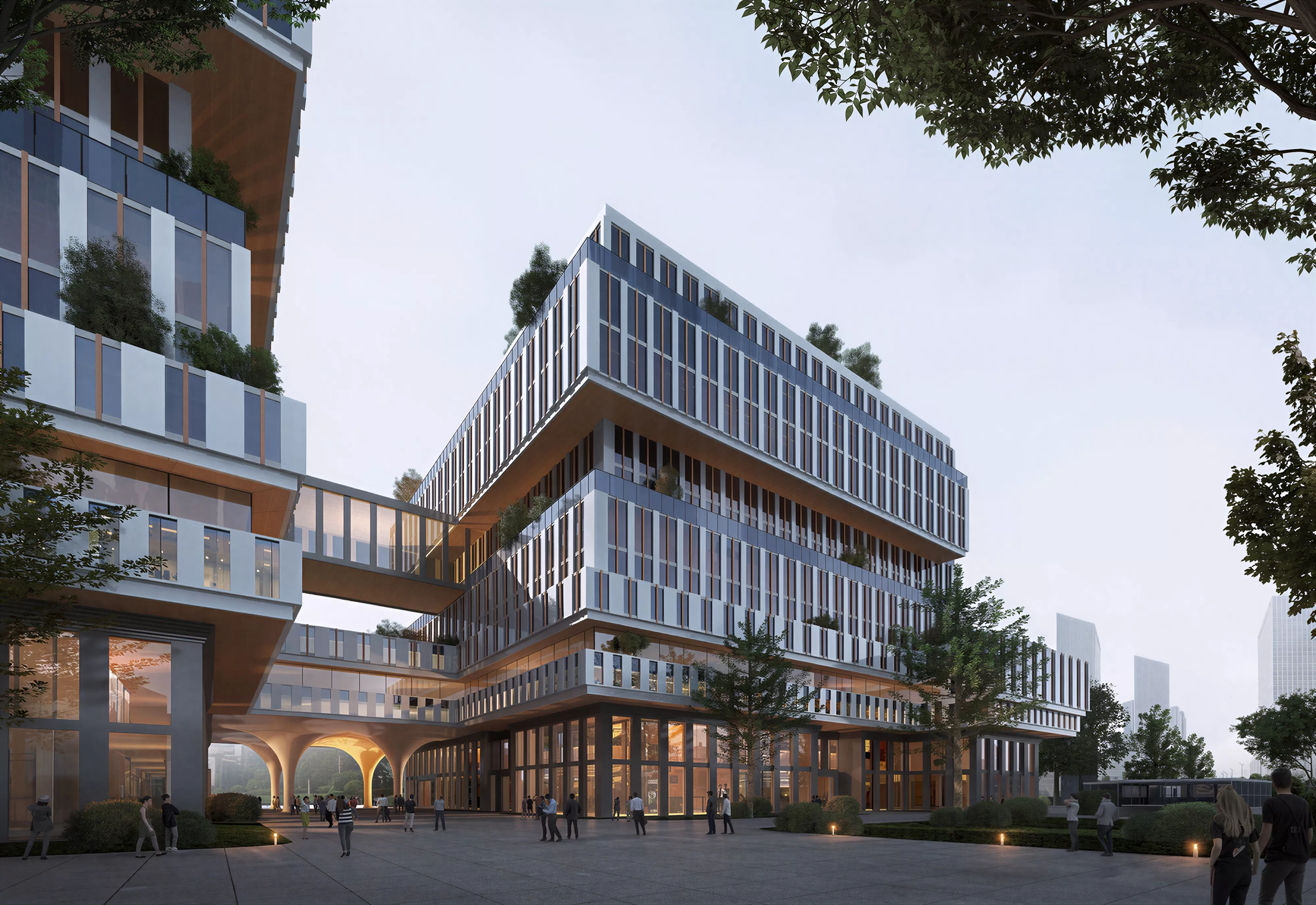 Modern Commercial Complex Shopping Plaza 3D Model 3D model