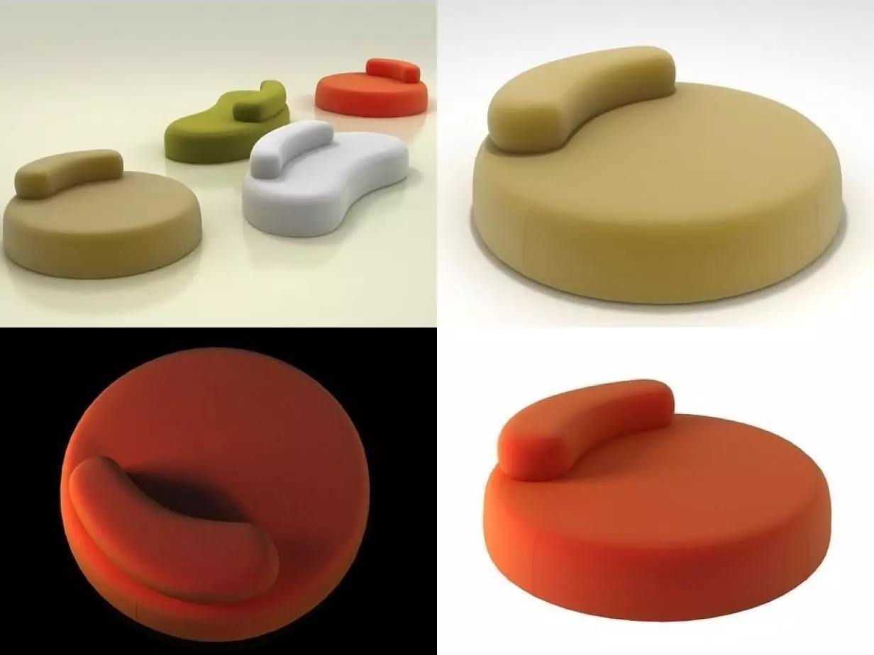 Bubble Rock Sofa 3D model_0