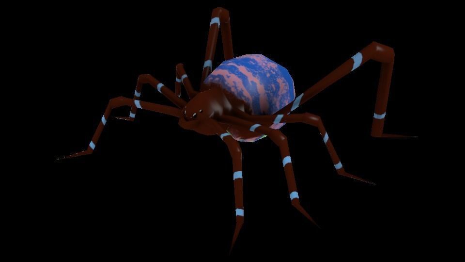 Spider Low-poly 3D model_7