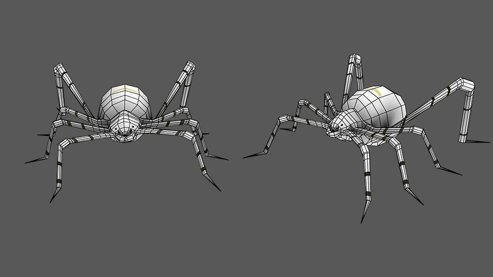 Spider Low-poly 3D model_2