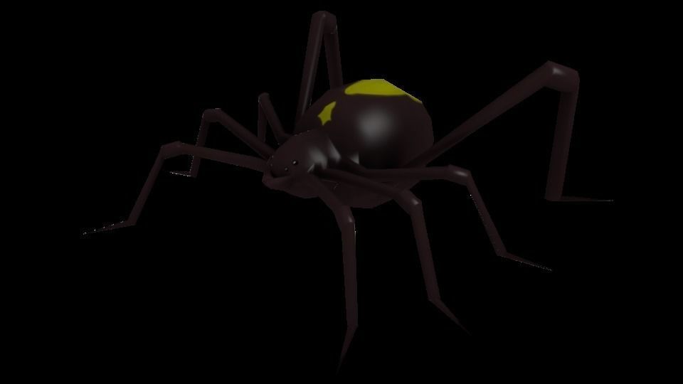 Spider Low-poly 3D model_9