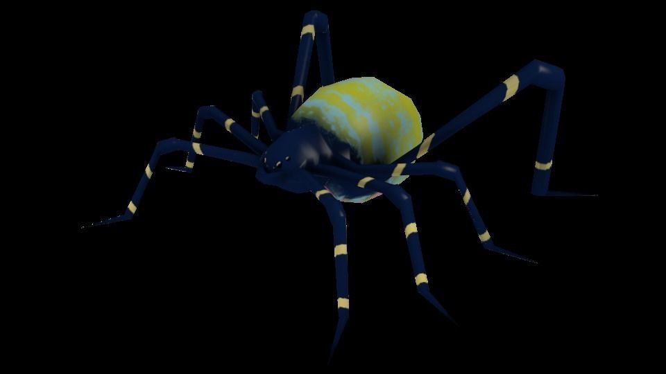 Spider Low-poly 3D model_5