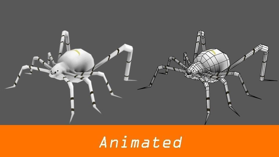 Spider Low-poly 3D model_0