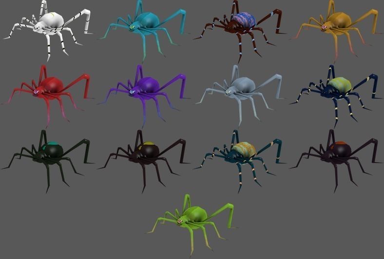 Spider Low-poly 3D model_1