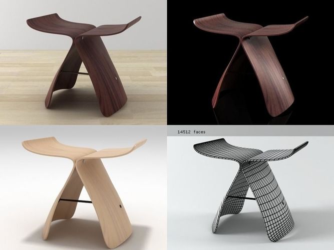 Butterfly Stool 3D model