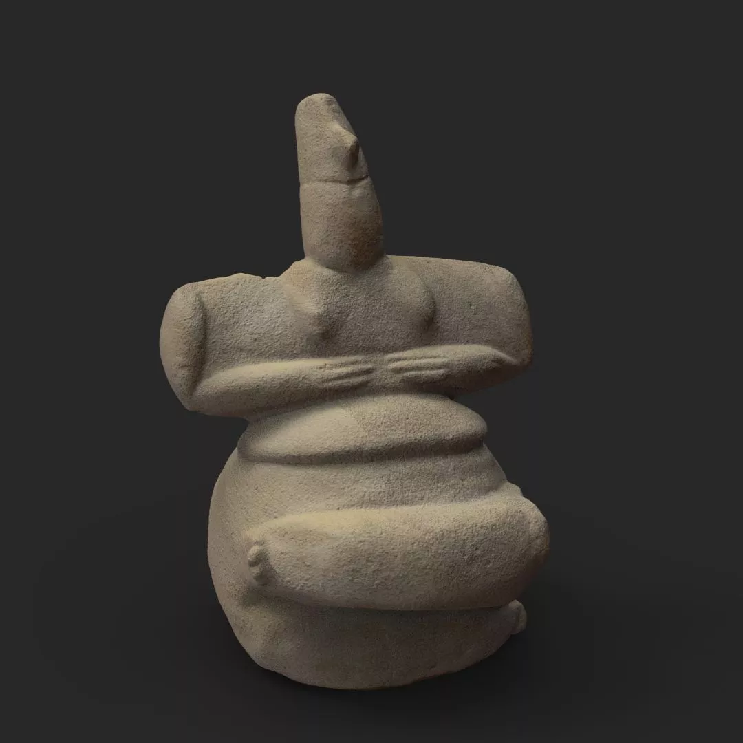Seated Cycladic Neholitic Female Figurine Free 3D print model