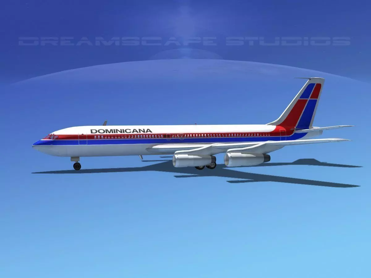 Boeing 707 Air Dominicana 3D model