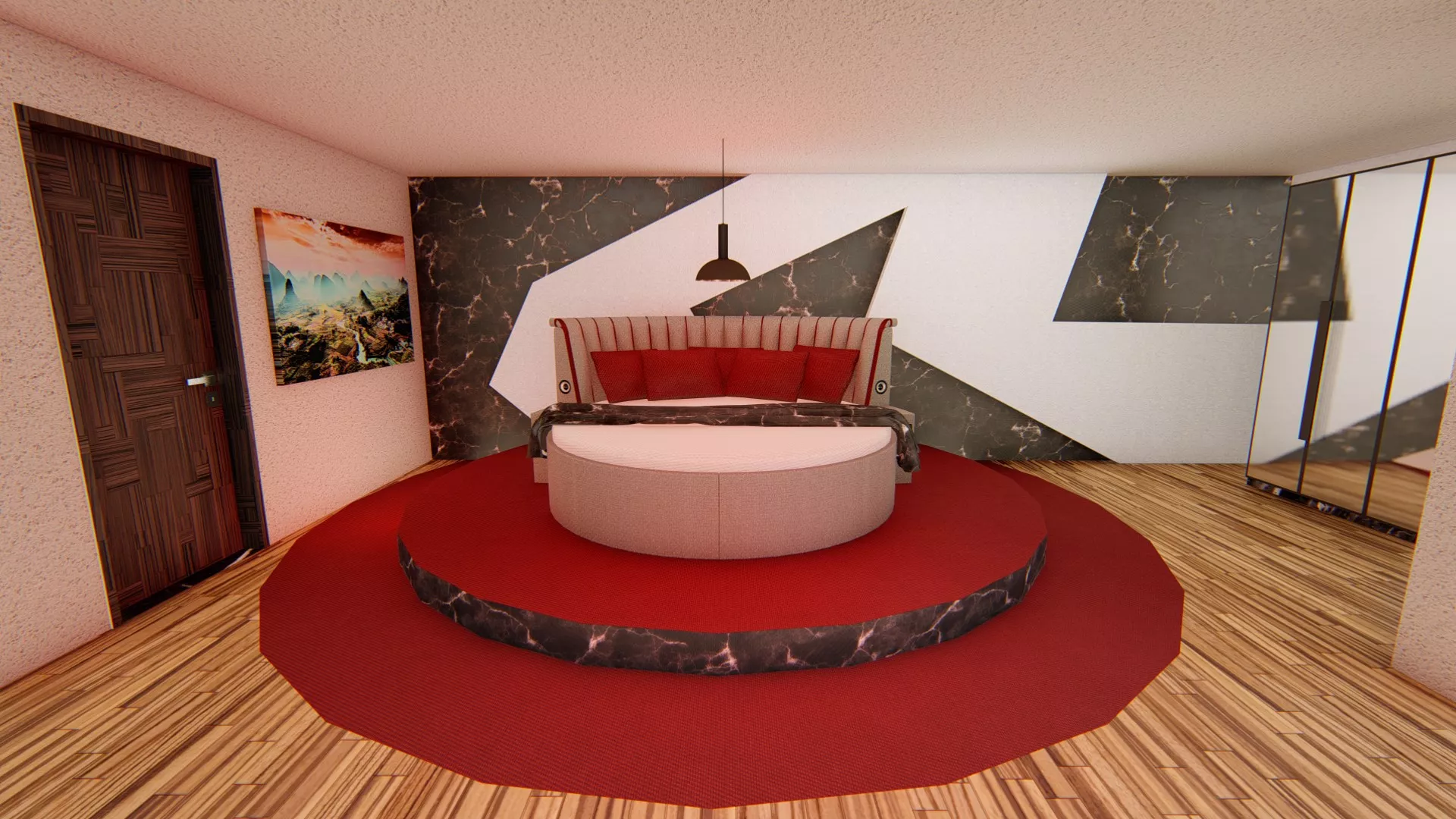 Modern Luxury Bedroom Interior 3D print model