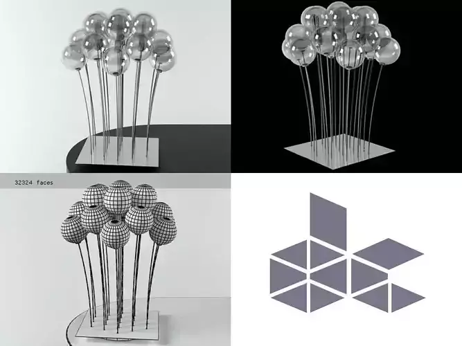 Sphere Table Lamp 3D model