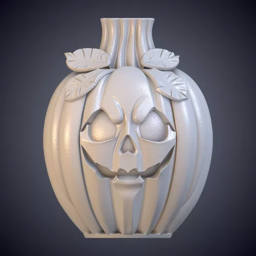 Halloween Pumpkin Jack o Lantern Leaf Vase GPM-157