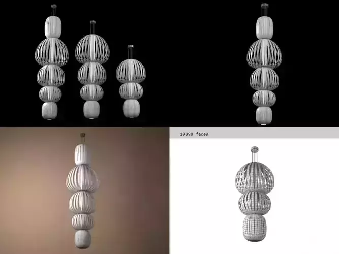 Totem three hanging lamps