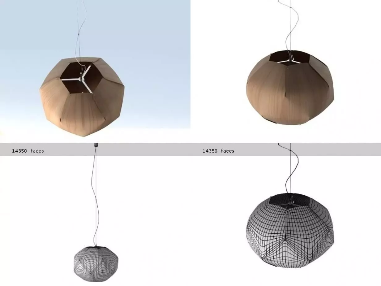 Evolute pendant lamp made of wood 3D model_1