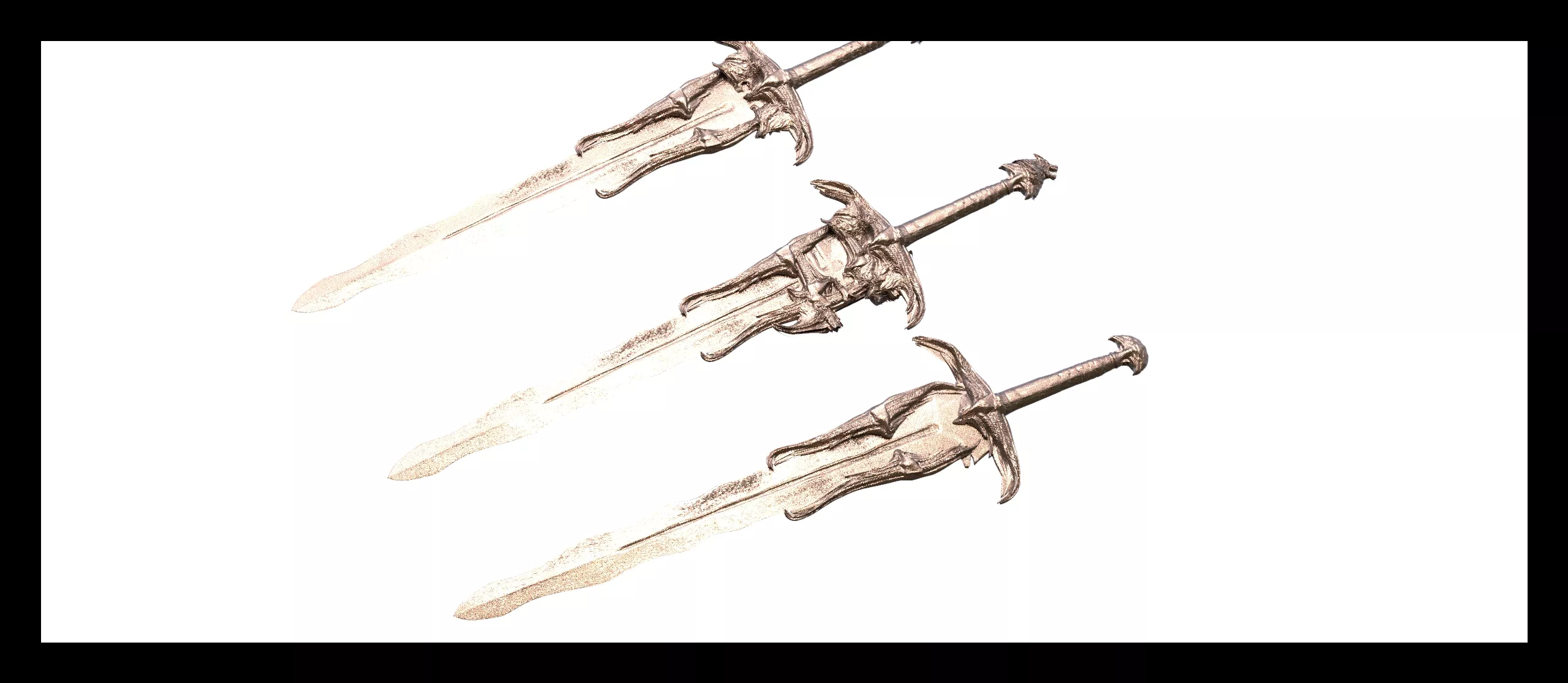 VIking sea song Sword 3 versions 3D model