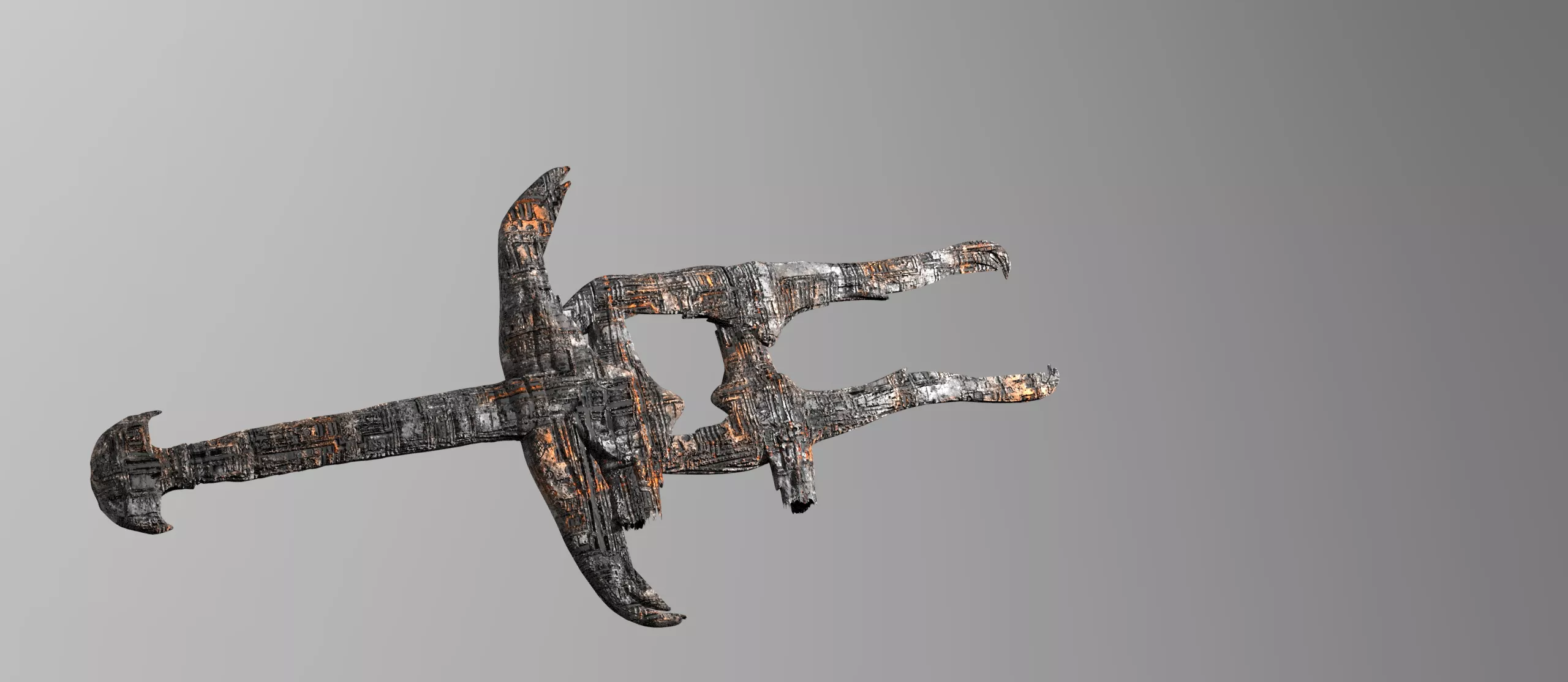 VIking sea song Sword of snow 2 handle 3D model