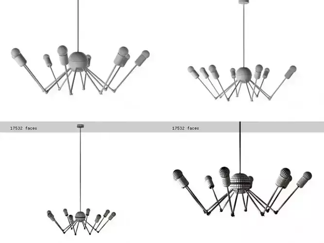 Octopus Single  Chandelier