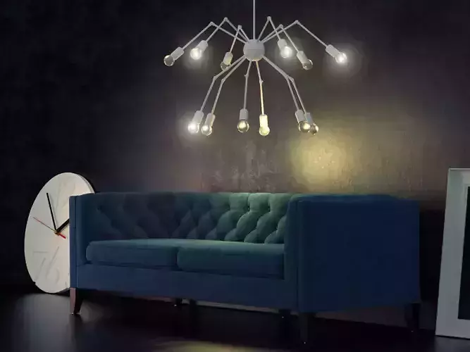 Octopus Double  Chandelier 3D model