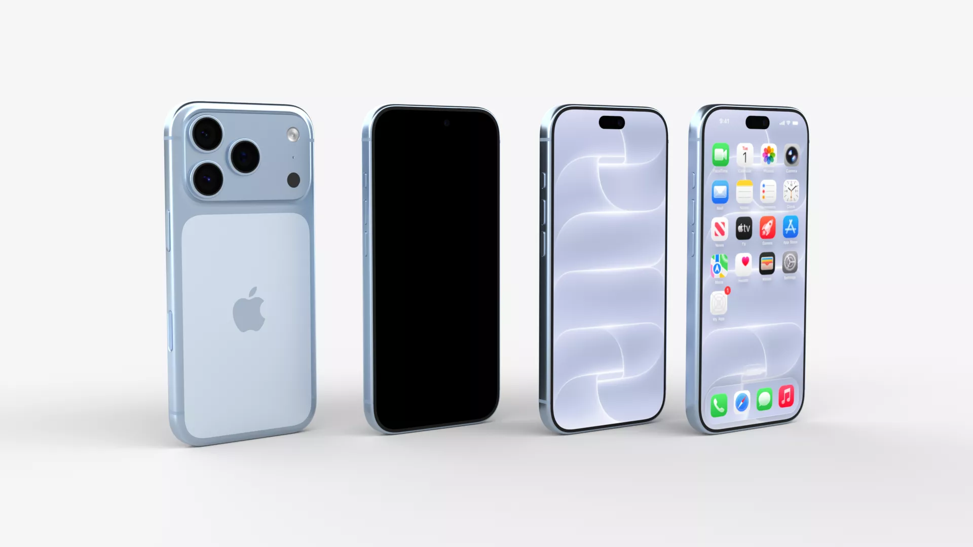 Apple iPhone 18 Pro Glacier 3D model