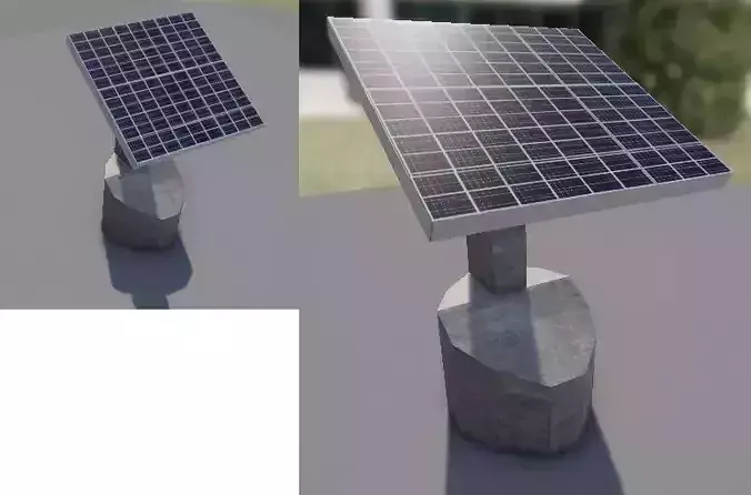 Solar panel  Low-poly 3D model