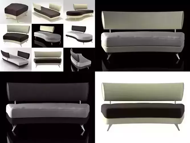 Mutabilis Sofa Smooth 3D model