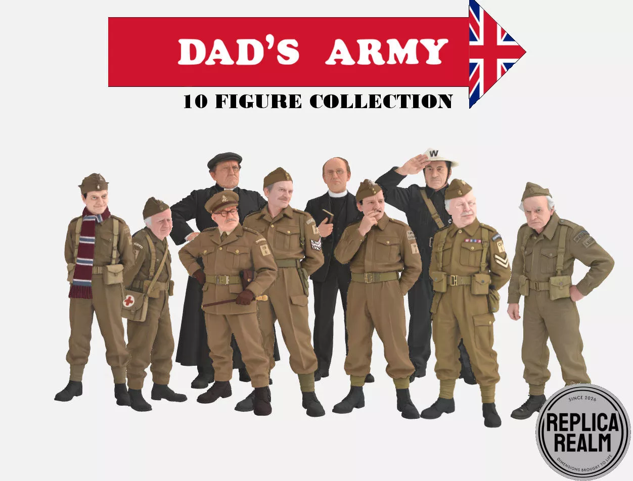 DADS ARMY 10 figure Collection 3D print model