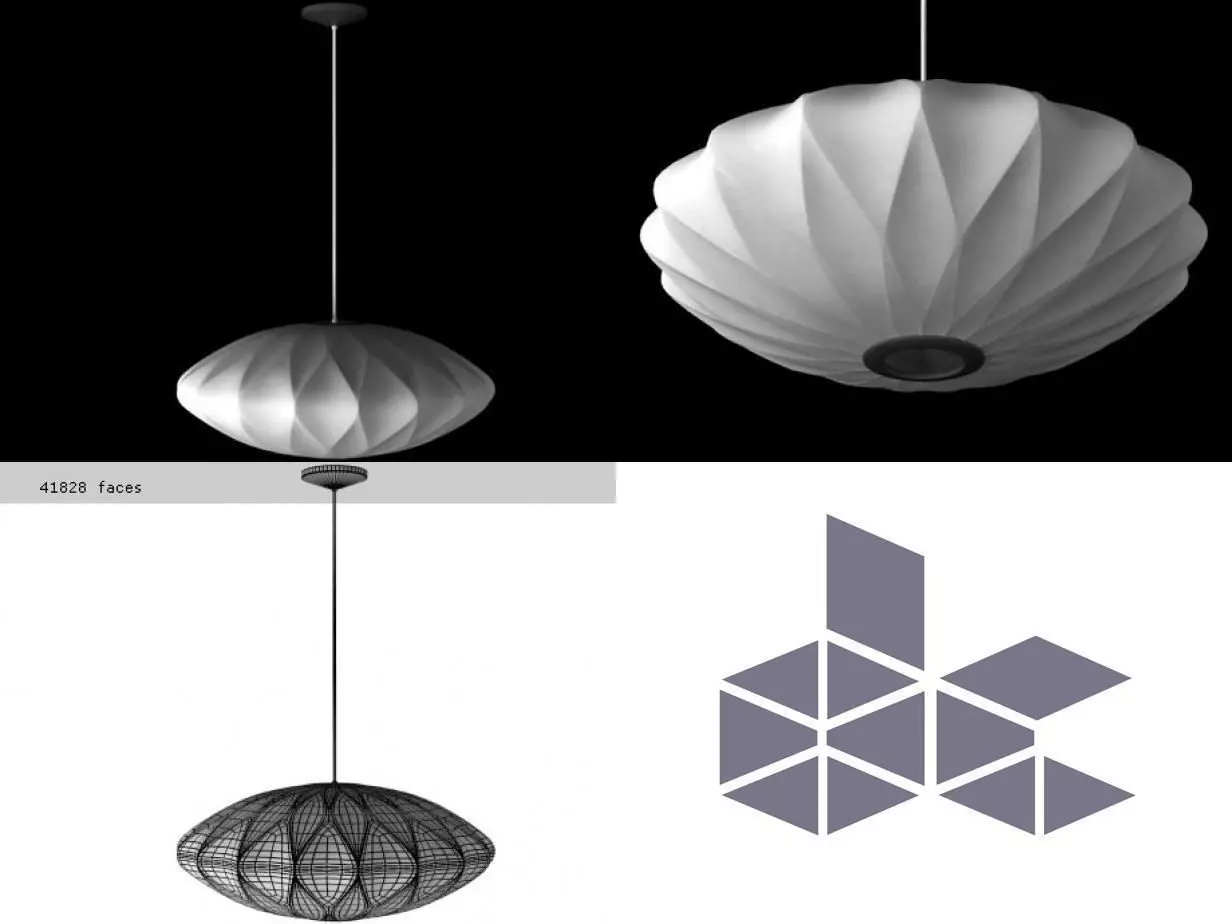 Nelson Bubble Lamp - Criss Cross 3D model_2