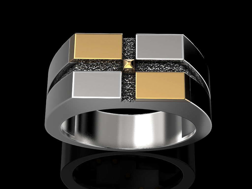 Man ring 3D print model_7