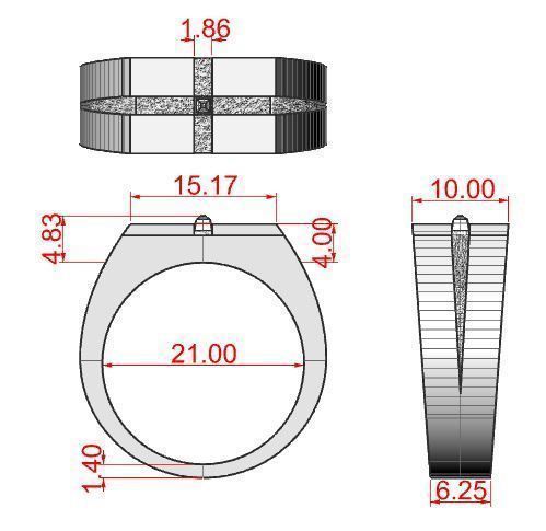 Man ring 3D print model_9