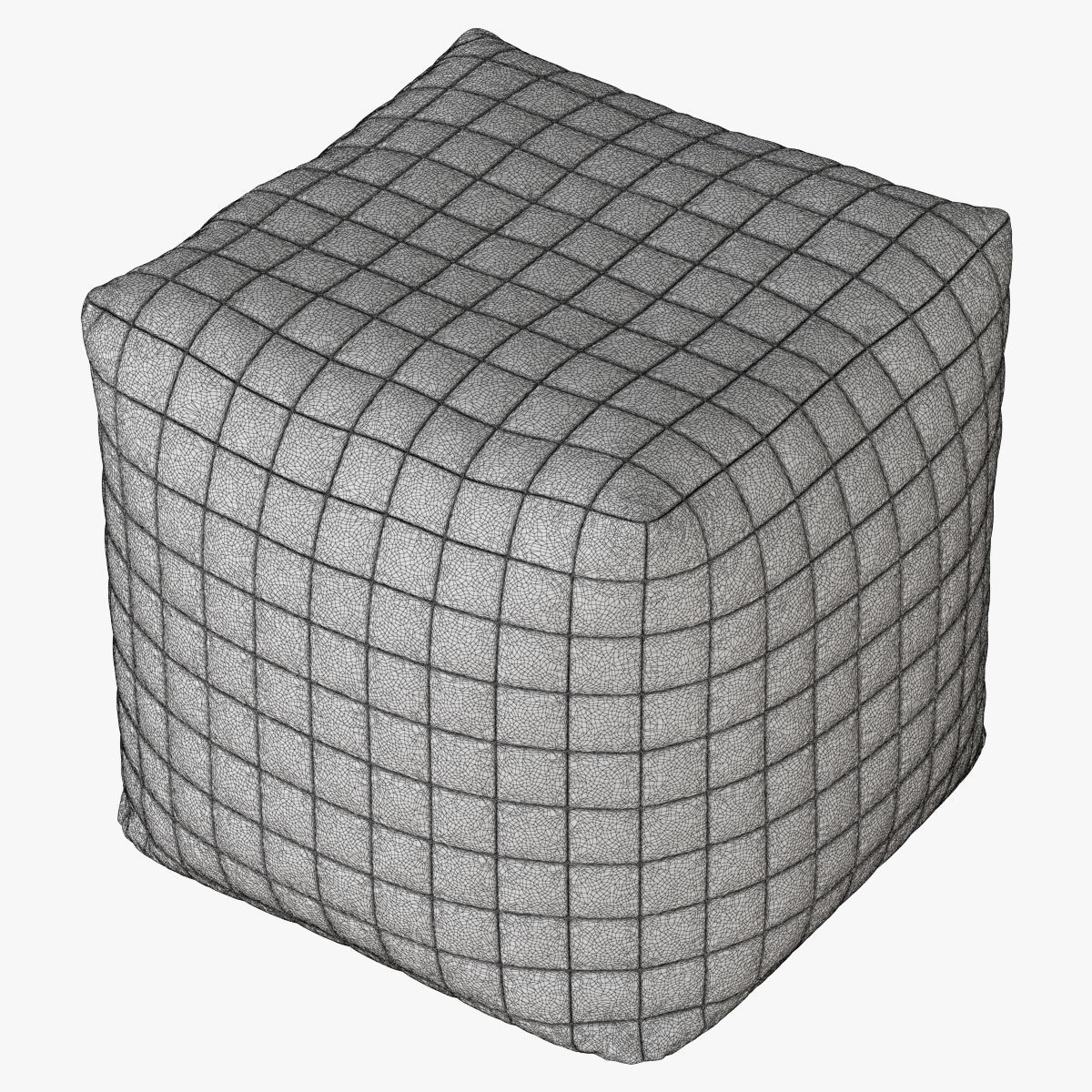 Pouf Cube Fat boy 3D model_4