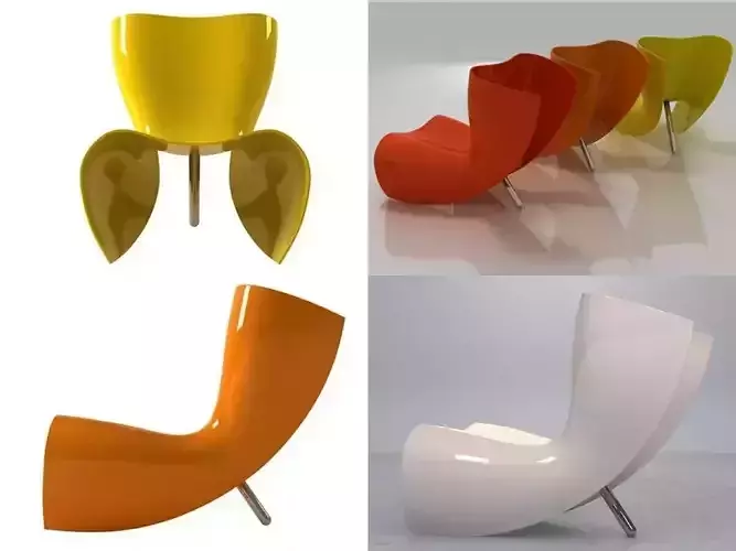 Felt Chair Free 3D model