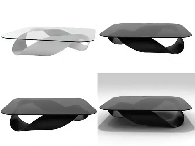 Mobius coffee table with twist