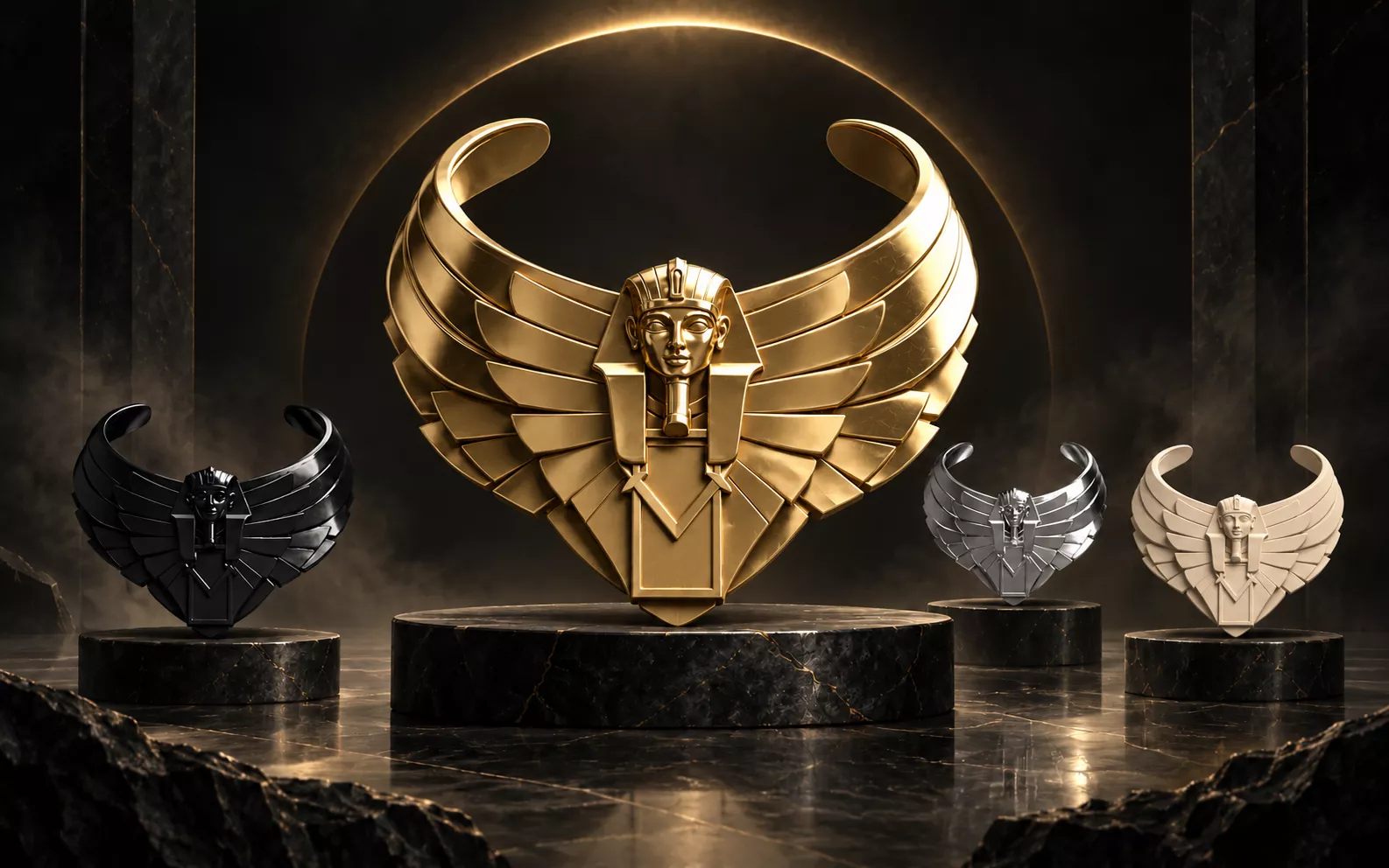 Egyption necklace Low-poly 3D model
