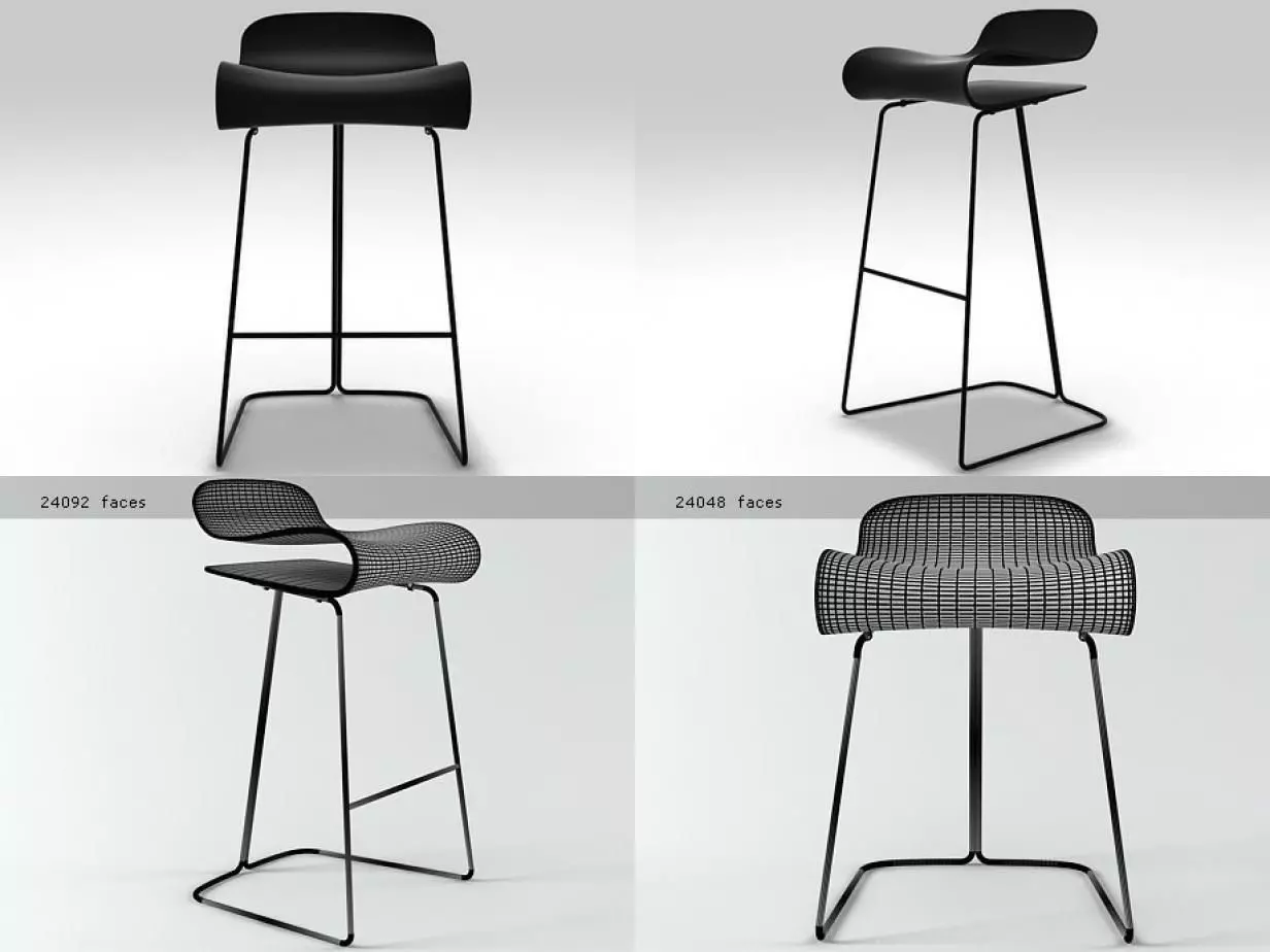 BCN Stool 3D model_1