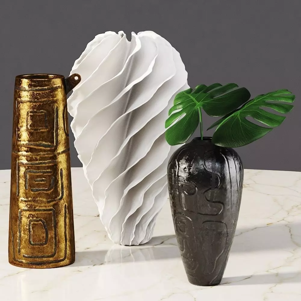 Omec vases and Sandra Davolio vase Low-poly 3D model