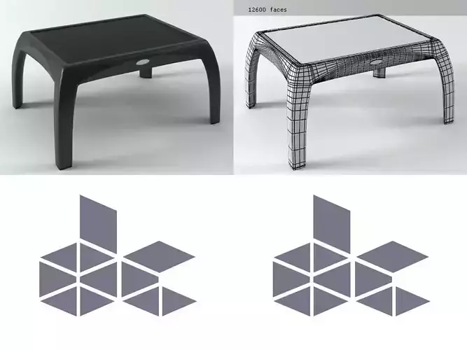Phoenix Small Coffee Table 3D model