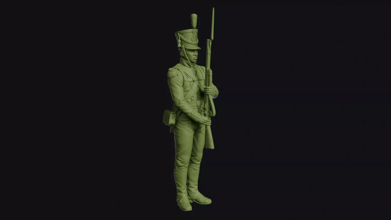 War of 1812 New Orleans Free Man of Colour Militiaman at 3D print model
