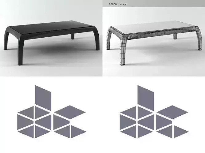 Phoenix Large Coffee Table 3D model