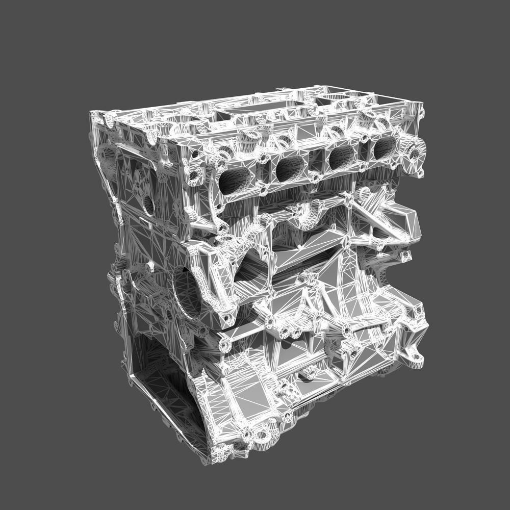 4 Cylinder Engine Block 02 3D model_14