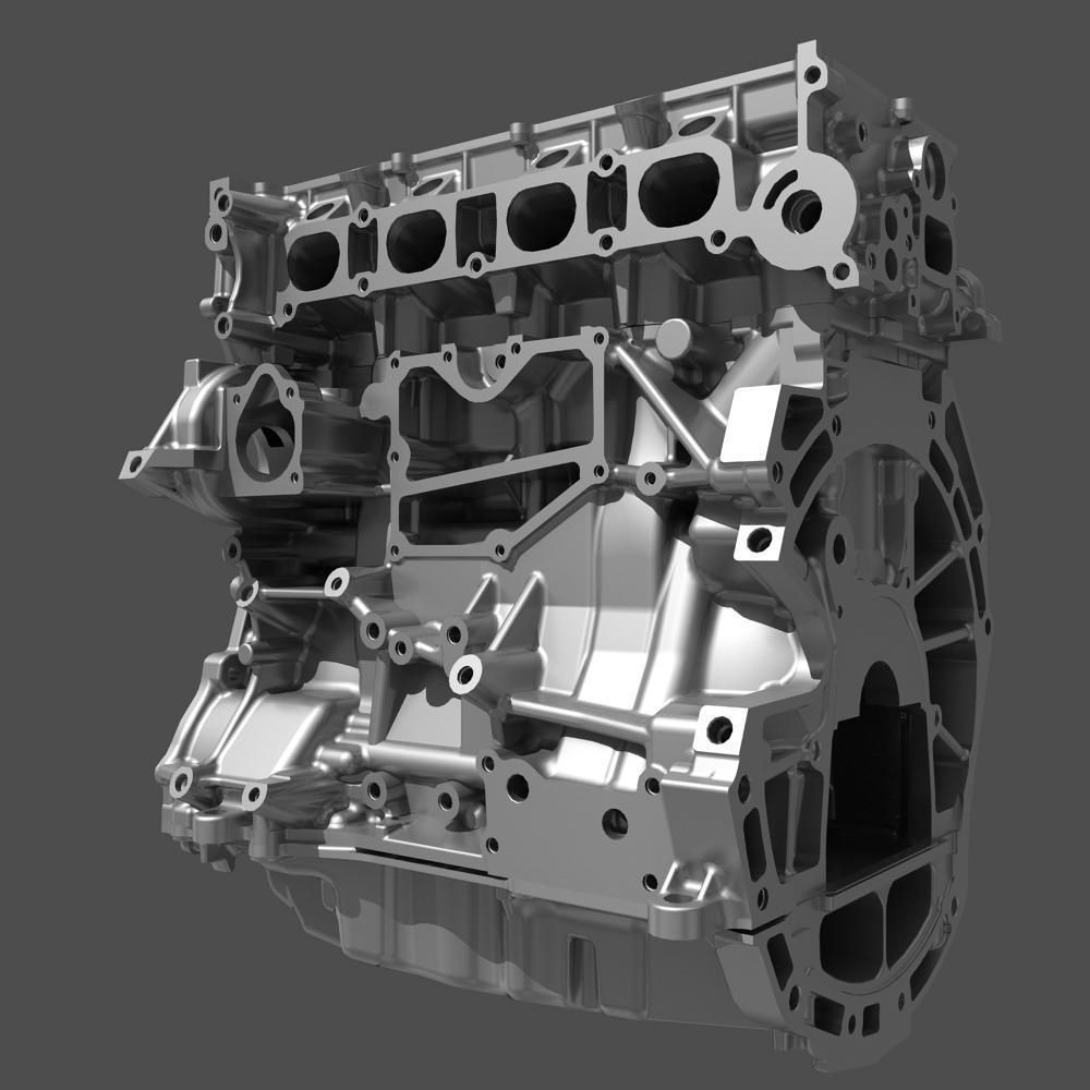 4 Cylinder Engine Block 02 3D model_5