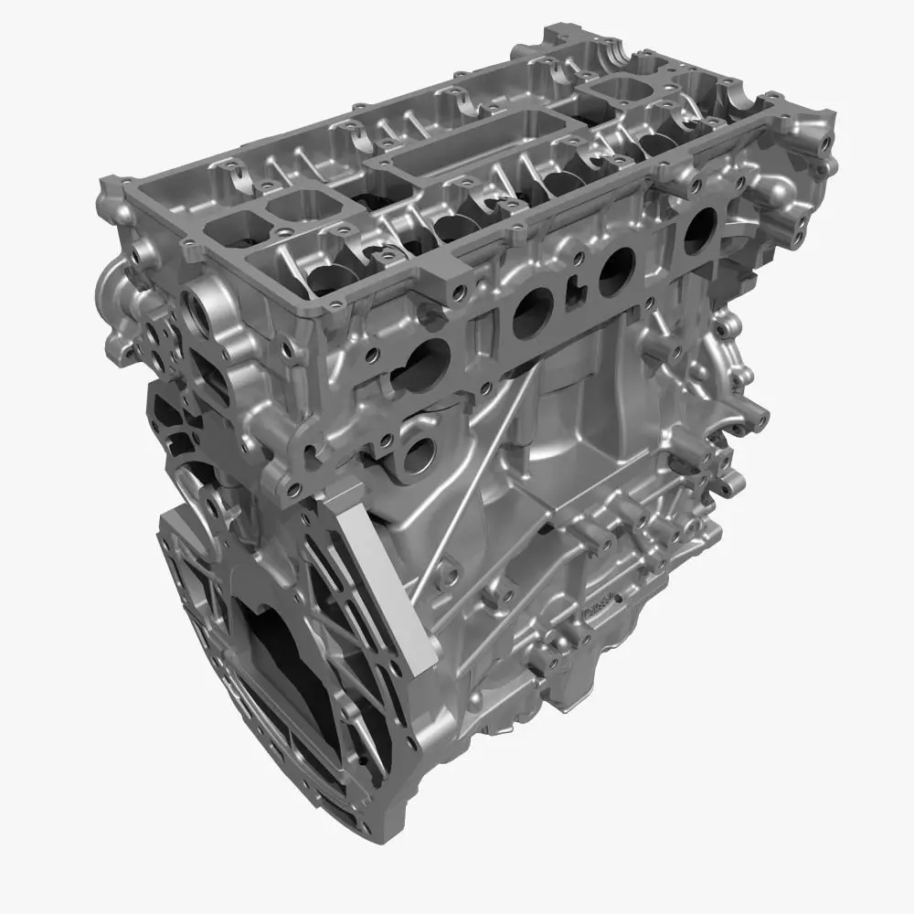 4 Cylinder Engine Block 02 3D model_0
