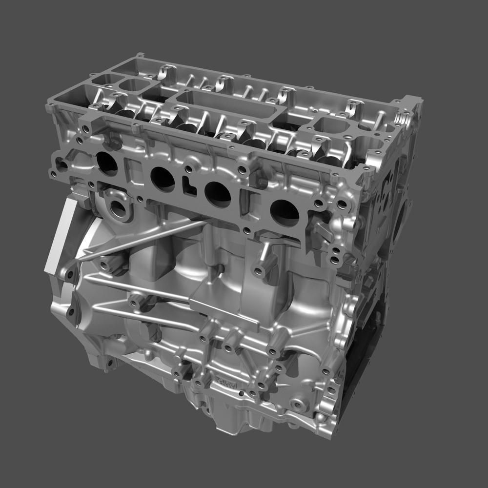 4 Cylinder Engine Block 02 3D model_2